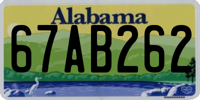 AL license plate 67AB262