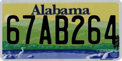 AL license plate 67AB264