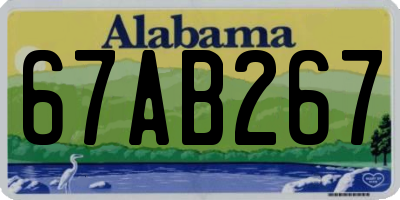 AL license plate 67AB267