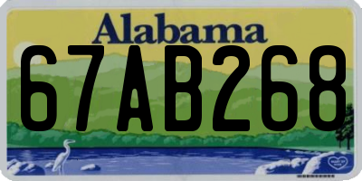 AL license plate 67AB268