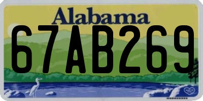 AL license plate 67AB269