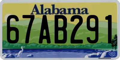 AL license plate 67AB291