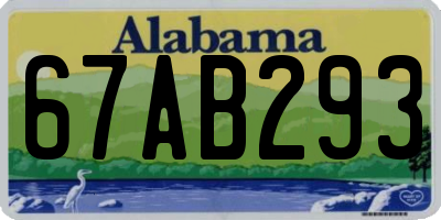 AL license plate 67AB293