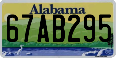 AL license plate 67AB295