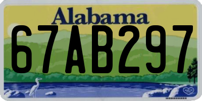 AL license plate 67AB297