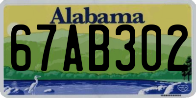 AL license plate 67AB302