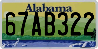 AL license plate 67AB322