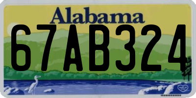 AL license plate 67AB324