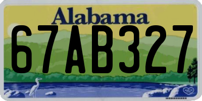 AL license plate 67AB327