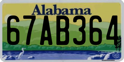 AL license plate 67AB364