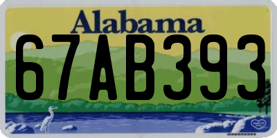 AL license plate 67AB393