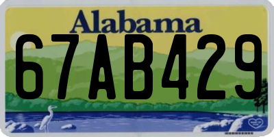 AL license plate 67AB429