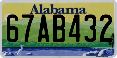AL license plate 67AB432