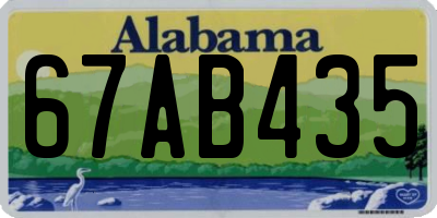 AL license plate 67AB435