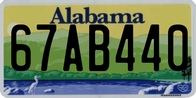 AL license plate 67AB440