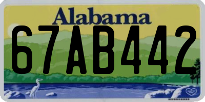 AL license plate 67AB442