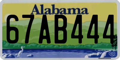 AL license plate 67AB444