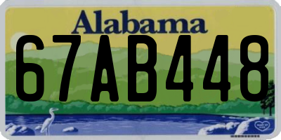 AL license plate 67AB448
