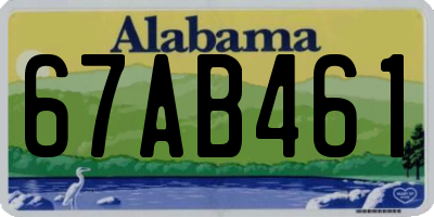 AL license plate 67AB461