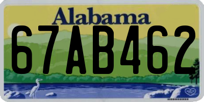 AL license plate 67AB462