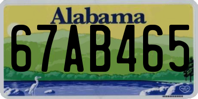 AL license plate 67AB465