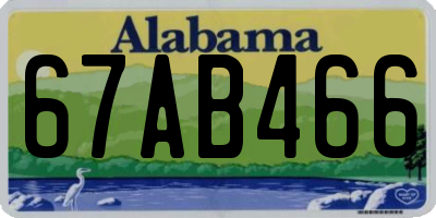 AL license plate 67AB466