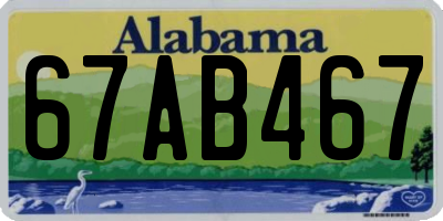 AL license plate 67AB467