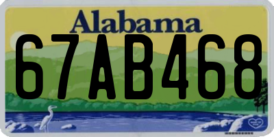 AL license plate 67AB468