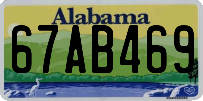 AL license plate 67AB469