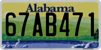 AL license plate 67AB471