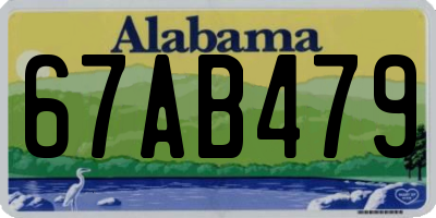 AL license plate 67AB479