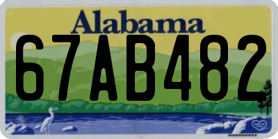 AL license plate 67AB482