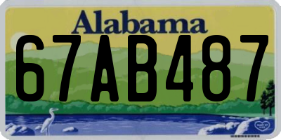 AL license plate 67AB487