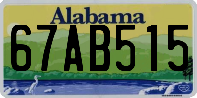 AL license plate 67AB515