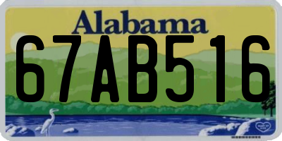 AL license plate 67AB516