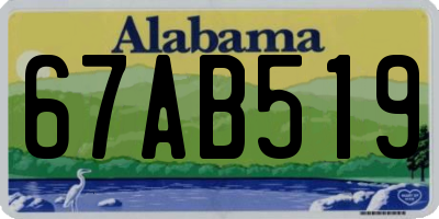 AL license plate 67AB519