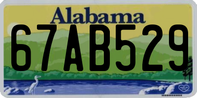 AL license plate 67AB529