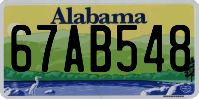 AL license plate 67AB548