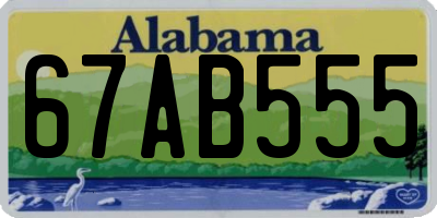 AL license plate 67AB555