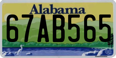 AL license plate 67AB565