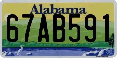 AL license plate 67AB591