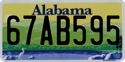AL license plate 67AB595