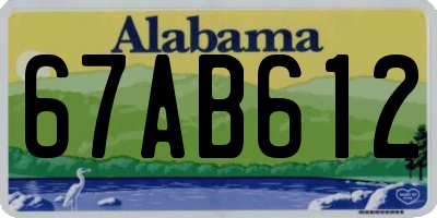 AL license plate 67AB612