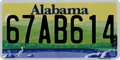 AL license plate 67AB614