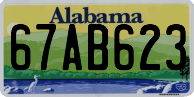 AL license plate 67AB623