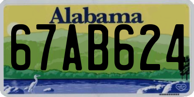 AL license plate 67AB624