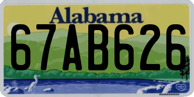 AL license plate 67AB626