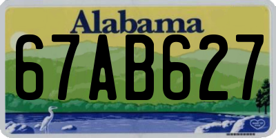 AL license plate 67AB627