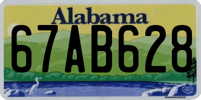 AL license plate 67AB628