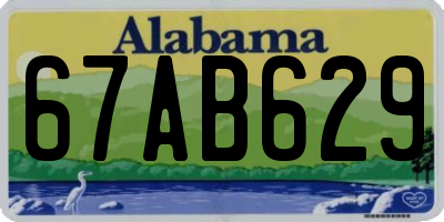 AL license plate 67AB629